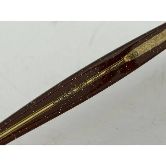 LINEA ROMA - CLASS 317 C2 51-15-140 Red and Gold Glitter Plastic Glasses Frames - Picture 3 of 5